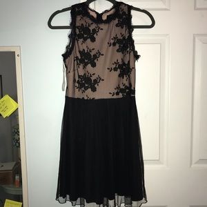 Black and nude lacy dress